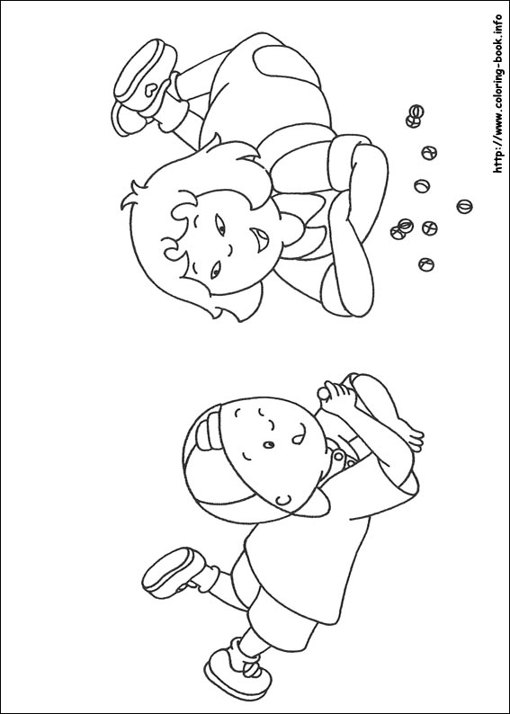 Plansa de colorat cu Caillou 28 21